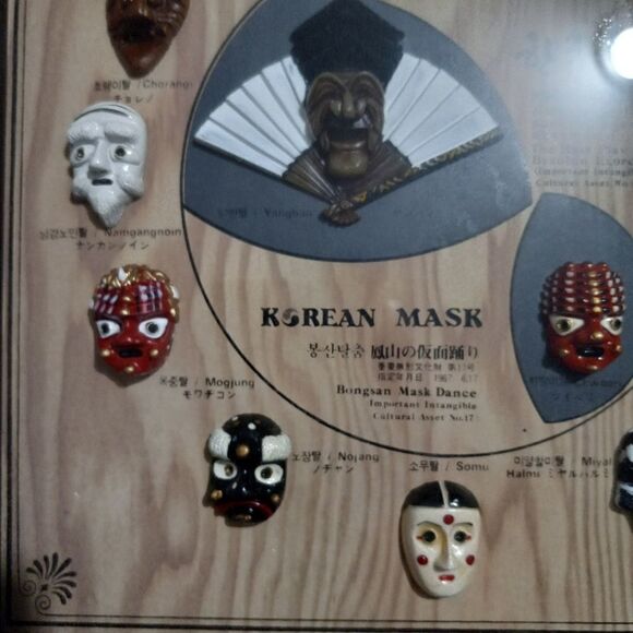 Miniature Korean Mask Carved Display - Picture 3 of 7